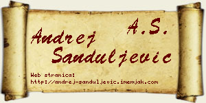Andrej Sanduljević vizit kartica